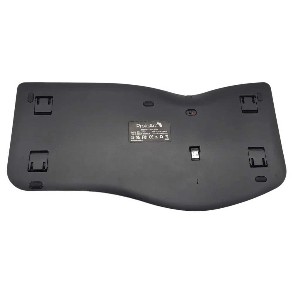 ProtoArc EK01 Plus Ergonomic Split Bluetooth Keyboard USB Wireless Backlit Black